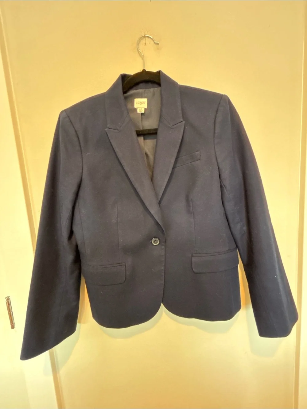 J. Crew Women's Navy One-Button Tailored Blazer